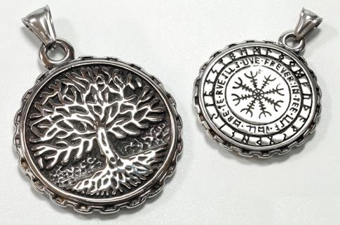 AMULETOS Y TALISMANES | COLGANTE ACERO MEDALLON ARBOL DE LA VIDA
