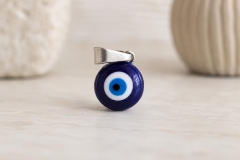 COMODIN | COLGANTE ACERO OJO TURCO 1 X 1 CM.
