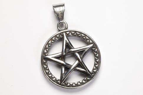 AMULETOS Y TALISMANES | COLGANTE ACERO PENTACULO