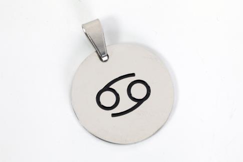 COLGANTES | COLGANTE ACERO SIMBOLO CANCER 2 CM.