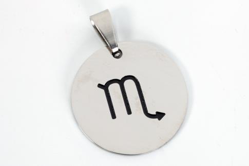 COLGANTES | COLGANTE ACERO SIMBOLO ESCORPIO 2 CM.