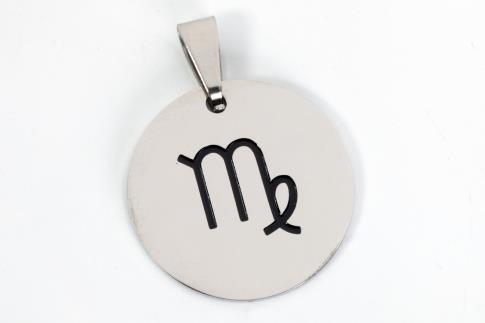 COLGANTES | COLGANTE ACERO SIMBOLO VIRGO 2 CM.