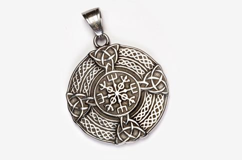 AMULETOS Y TALISMANES | COLGANTE ACERO SIMBOLOGIA CELTA CON TRIQUETAS