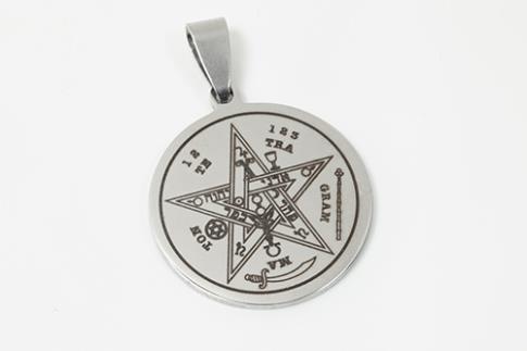 AMULETOS Y TALISMANES | COLGANTE ACERO TETRAGRAMATON 3 cm.