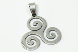 Promociones | COLGANTE ACERO TRIQUETA 2,5 X 3,3 CM