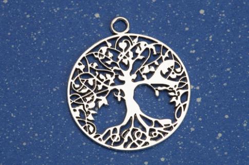 COMODIN | COLGANTE ARBOL DE LA VIDA PLATEADO 3,5 CMS
