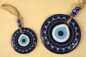 OJO TURCO | COLGANTE CRISTAL OJO TURCO CON DISEO MANDALA 10x23.5CM