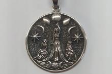 COLGANTE DE PLATA DIOSAS Y FASES LUNARES