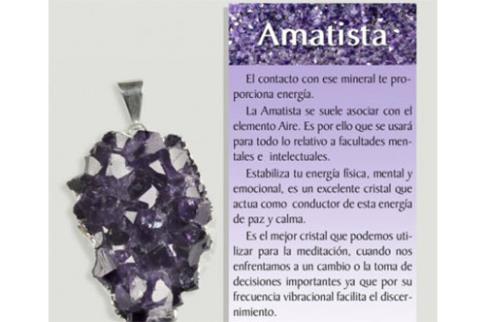 COMODIN | COLGANTE DRUSA AMATISTA PLATEADA 2 x 2 cm.
