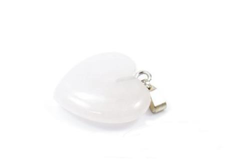 COMODIN | COLGANTE METAL CORAZON CUARZO TRANSPARENTE 2 CM.