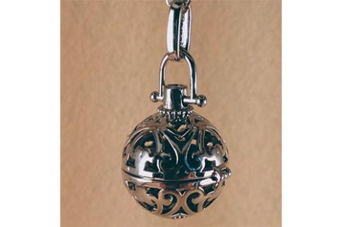COMODIN | COLGANTE METAL JAULITA CON BOLA AROMATERAPIA