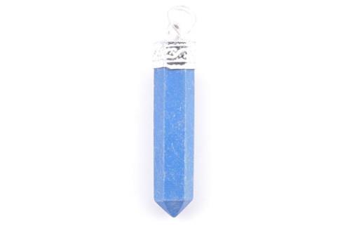 COMODIN | COLGANTE METAL PUNTA TURQUESA SINTETICA 3.5 CM APROX..