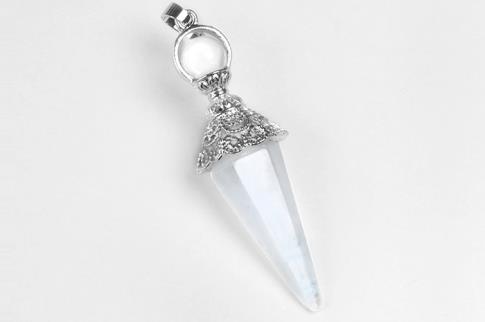 COLGANTES DE MINERALES | COLGANTE PENDULO CUARZO CRISTAL CON ESFERA
