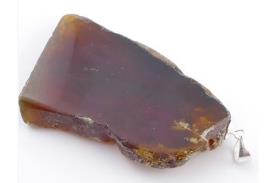 COLGANTES DE MINERALES | COLGANTE PLATA AMBAR PULIDO 2 X 3 CM. APROX.