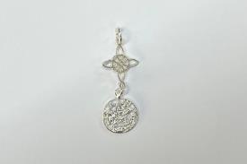 COLGANTES | COLGANTE PLATA DOBLE PROTECCION 3CM (NUDO DE BRUJAS 1CM APROX. Y TETRAGRAMMATON 1CM APROX.)