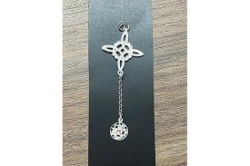 COLGANTES DE MINERALES | COLGANTE PLATA DOBLE PROTECCI�N CON CADENA ENTRE DIJES