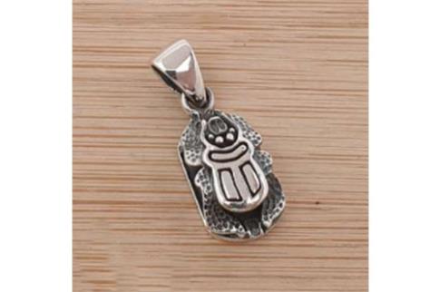 JOYERIA | COLGANTE PLATA ESCARABAJO EGIPCIO 1.5 CM.