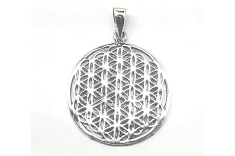 COMODIN | COLGANTE PLATA FLOR DE LA VIDA 2 CM