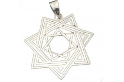 COMODIN | COLGANTE PLATA HEPTAGRAMA 3.2 CM. ESTRELLA