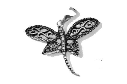 COMODIN | COLGANTE PLATA LIBELULA 2.5X2 CM