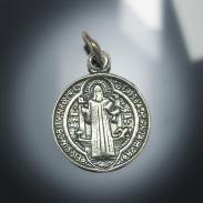 Novedades | COLGANTE PLATA MEDALLA DE SAN BENITO 1,4 CM