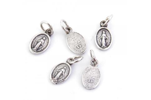 JOYERIA | COLGANTE PLATA MILAGROSA DOBLE CARA 10 X 6 MM