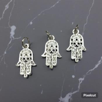 JOYERIA | COLGANTE PLATA MINI MANO DE FATIMA 1,5CM APROX