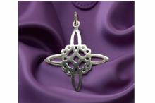 COLGANTE PLATA NUDO DE BRUJAS 1,8CM APROX.