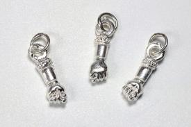 COLGANTES DE MINERALES | COLGANTE PLATA PU�O O FIGA PROTECTOR