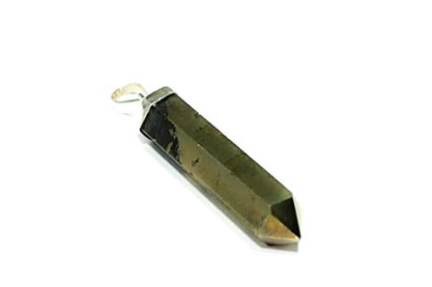 COMODIN | COLGANTE PLATA PUNTA BITERMINADA PIRITA 3.5 CM. APROX.