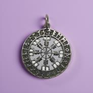 Novedades | COLGANTE PLATA RUEDA ENERGETICA CON RUNAS CELTAS