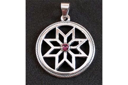 JOYERIA | COLGANTE PLATA TALISMAN ALASTYR DE LA PROSPERIDAD 2.5 CM.