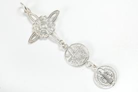 COLGANTES | COLGANTE PLATA TRIPLE PROTECCION NUDO BRUJAS, SAN BENITO, TETRAGRAMATON