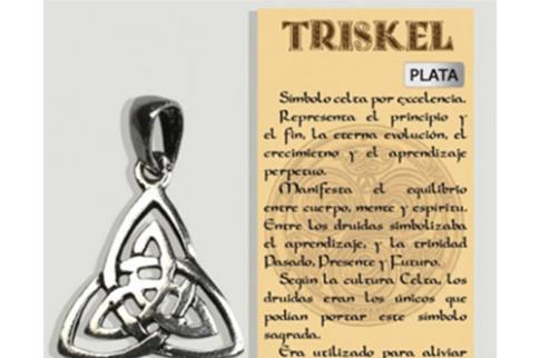COMODIN | COLGANTE PLATA TRISQUETA 12 X 13 CM.