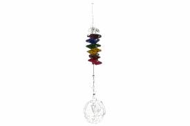 FENG SHUI COLGANTE CRISTAL | COLGANTE PRISMA FENG SHUI CON MINERALES 7 CHAKRAS