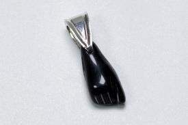 COLGANTES DE MINERALES | COLGANTE PUO O FIGA PROTECTOR AZABACHE Y PLATA