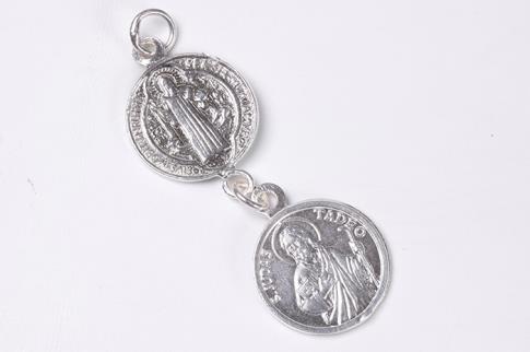 COLGANTES DE MINERALES | COLGANTE SANTA PROTECCIN (MEDALLA SAN JUDAS Y MEDALLA SAN BENITO)