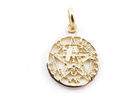 COMODIN | COLGANTE TETRAGRAMATON CALADO BAO ORO 2.8 CM