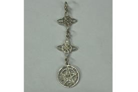 COLGANTES | COLGANTE TRIPLE PROTECCION CON 2 NUDO DE BRUJAS Y TETRAGRAMATON