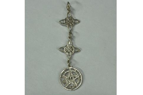COLGANTES | COLGANTE TRIPLE PROTECCION CON 2 NUDO DE BRUJAS Y TETRAGRAMATON