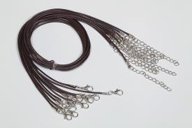 CADENAS Y CORDONES | CORDON ENCERADO MARRON 1,5mm x 45cm
