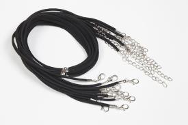 CADENAS Y CORDONES | CORDON TERCIOPELO PLANO NEGRO 2.5 mm x 45cm