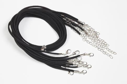 JOYERIA | CORDON TERCIOPELO PLANO NEGRO 2.5 mm x 45cm