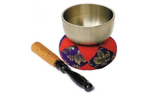 COMODIN | CUENCO DHARMA 7 CM CON MAZO Y COJIN BROCADO