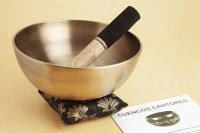 CUENCO TIBETANO 20 CMS CON COJIN Y MAZO. 7 METALES. 1300 GRAMOS