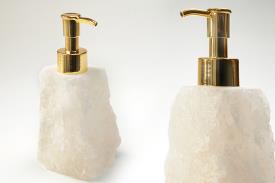 Novedades | DISPENSADOR DE JABON CUARZO BLANCO EN BRUTO 13,5X5,5CM