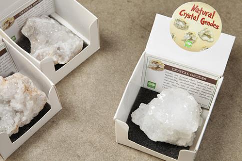 CAJITAS 4 X 4 CMS | DRUSA CUARZO CRISTAL EN BRUTO