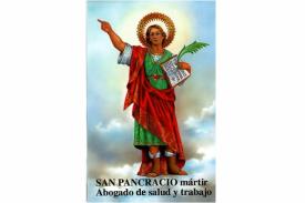 ESTAMPAS RELIGIOSAS | ESTAMPA SAN PANCRACIO MARTIR 7x11 cm.
