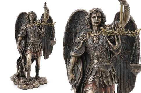 SANTOS Y ARCANGELES | FIGURA ARCANGEL MIGUEL CON BALANZA 25CM