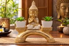 FIGURA BUDA NIÑO SOBRE PUENTE DE LA SUERTE (26,5X25CM): ATRAE AMOR, PAZ Y ENERGÍA POSITIVA A TU HOGAR. FIGURA BUDA NIÑO SOBRE PUENTE DE LA SUERTE (26,5X25CM): ATRAE AMOR, PAZ Y ENERGÍA POSITIVA A TU HOGAR.